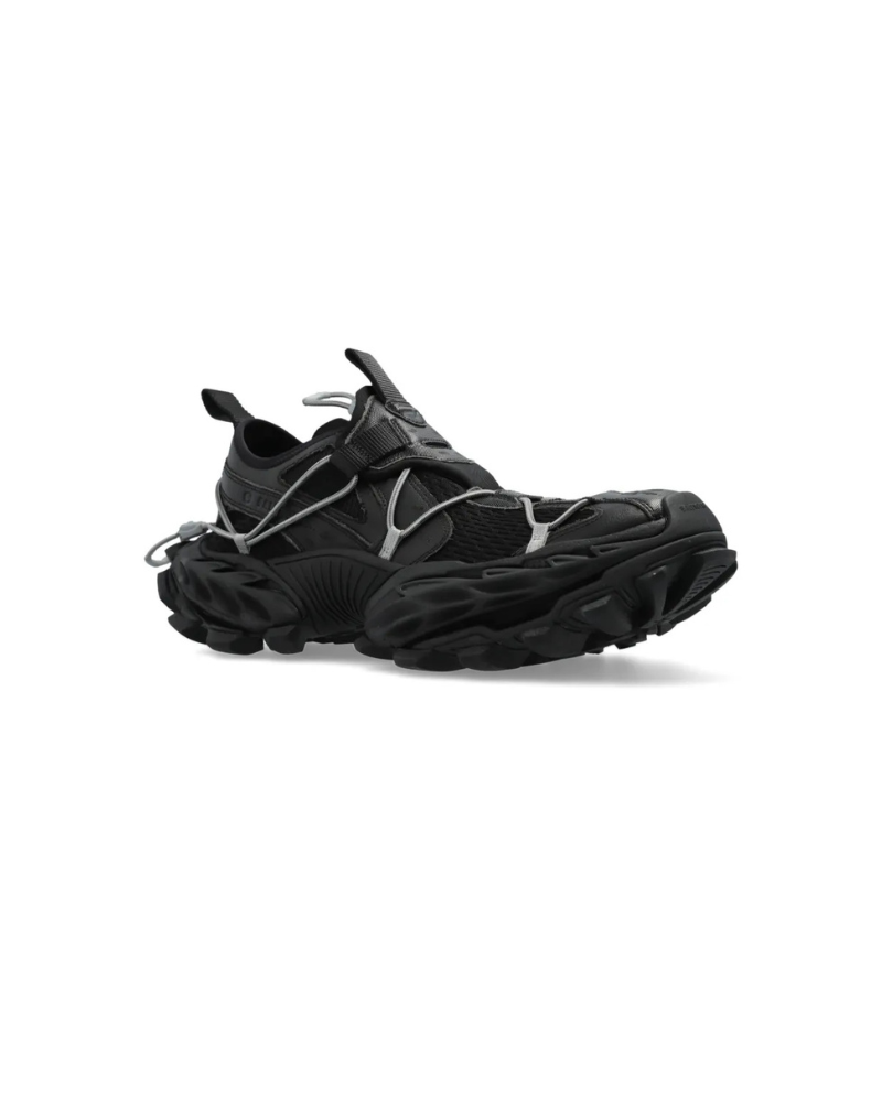 Balenciaga Hike sneakers in black at Century 21 NYC designer shoe drop