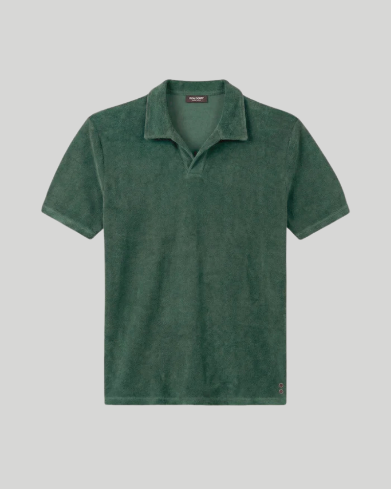 Ron Dorff Cotton Terry V-Neck Polo at Century 21 NYC