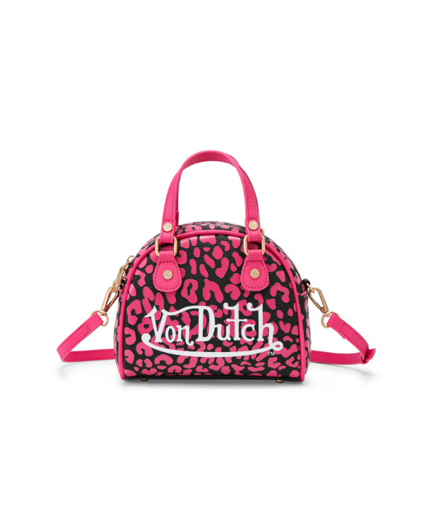 Von Dutch Bowling Bag in Pink Leopard at Century 21 NYC