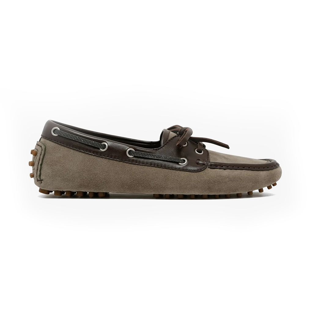 Brunello Cucinelli Women's Suede Boat Shoes at Century 21 NYC