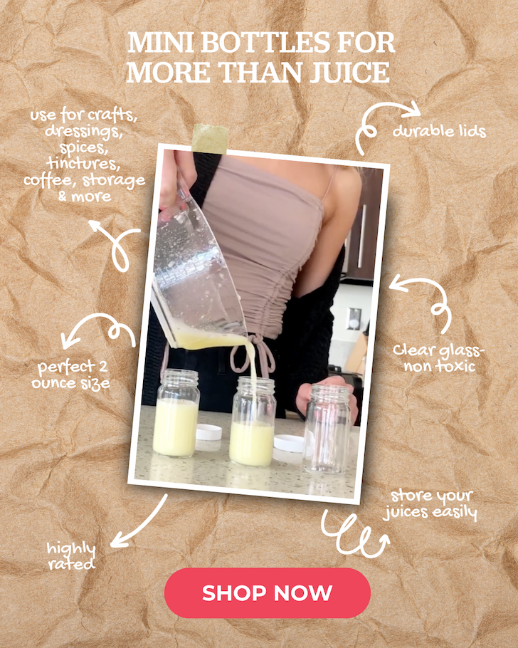 Mini Glass Juice Shot Bottles