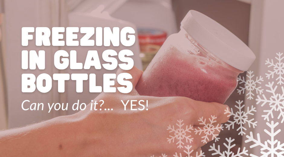 glass juice bottles for freezing