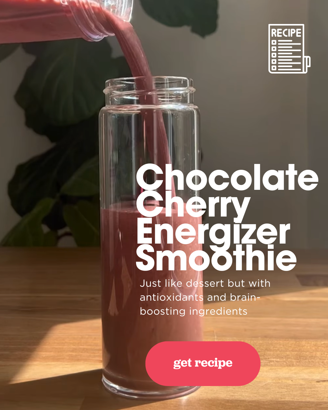 Chocolate Cherry Energizer Smoothie