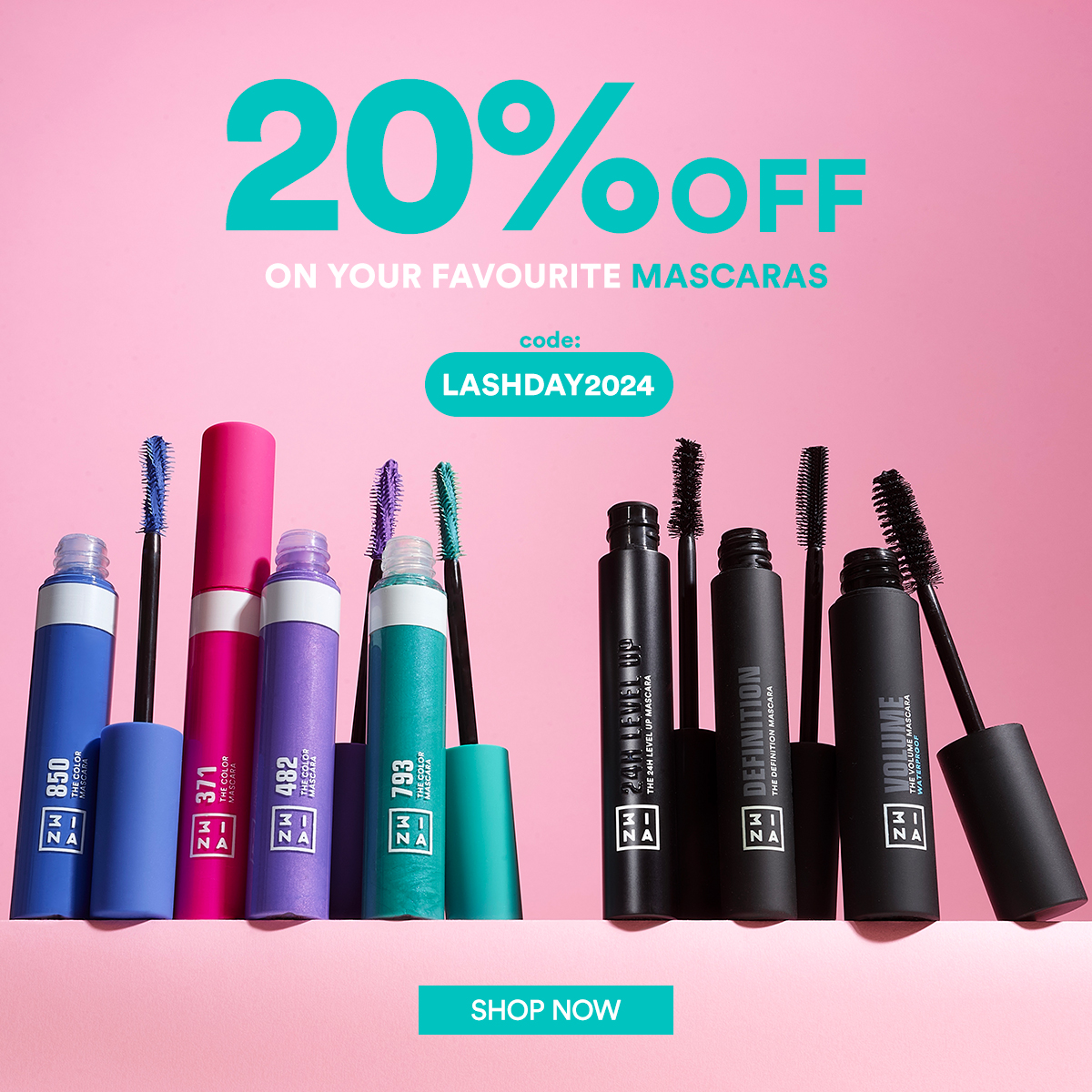LASH DAY 20% off mascaras