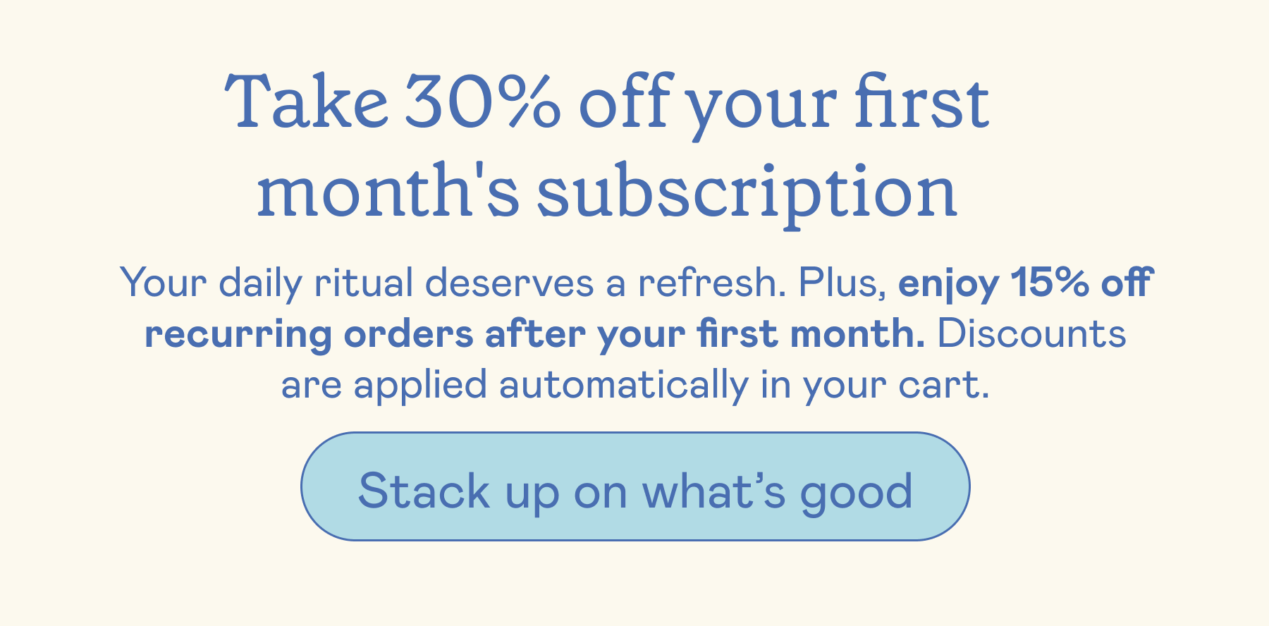 30% off first order