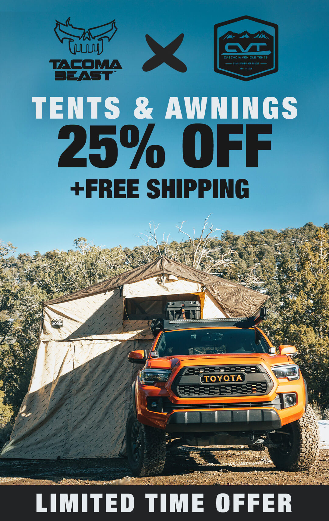 Enjoy 25 OFF CVT Roof Top Tents & Awnings Beast