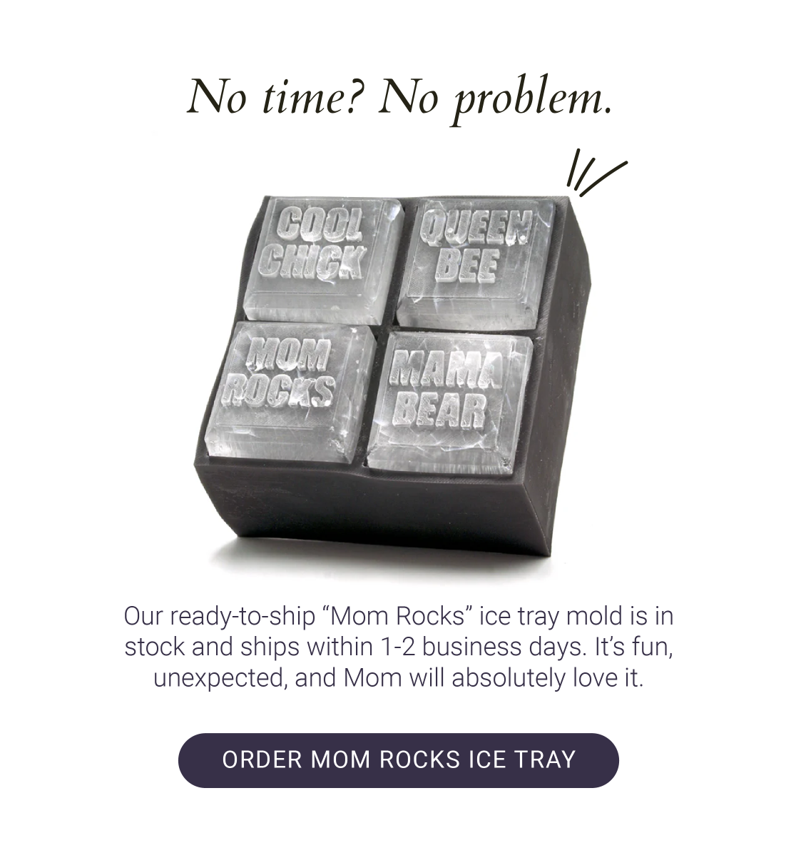  ORDER MOM ROCKS ICE TRAY 