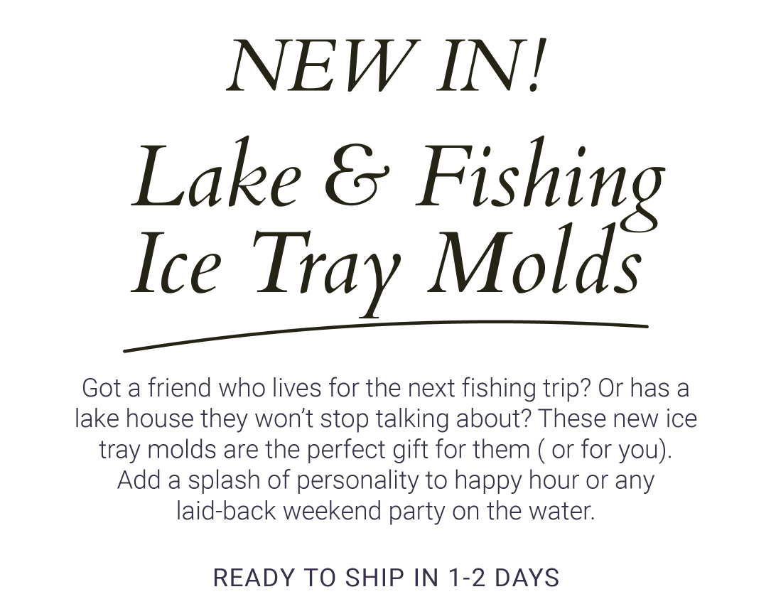 NEW IN! LAKE & FISHING ICE TRAY MOLDS