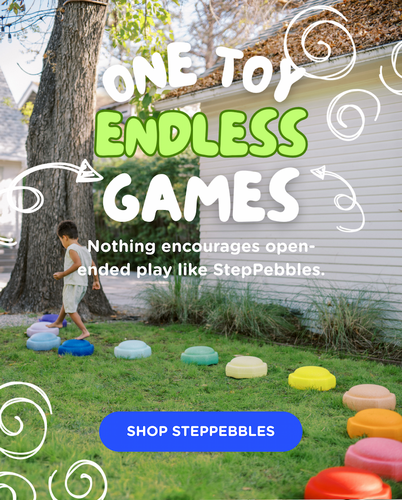 One toy, endless games! Nothing encourages open-ended play like StepPebbles. Shop now!