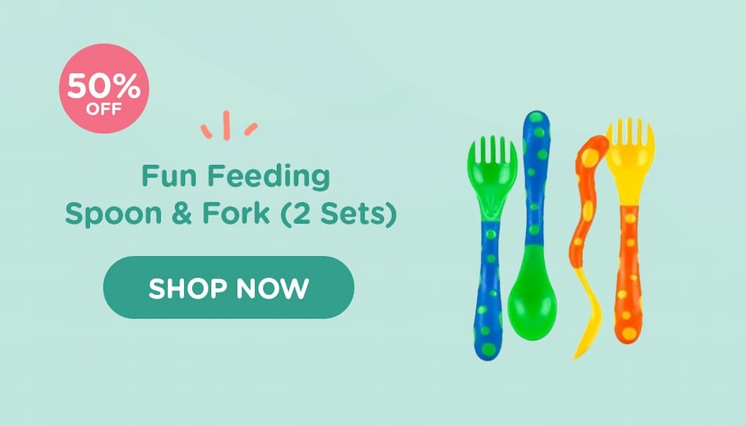 Shop the Fun Feeding Spoon & Fork (2 Sets) at 50% off