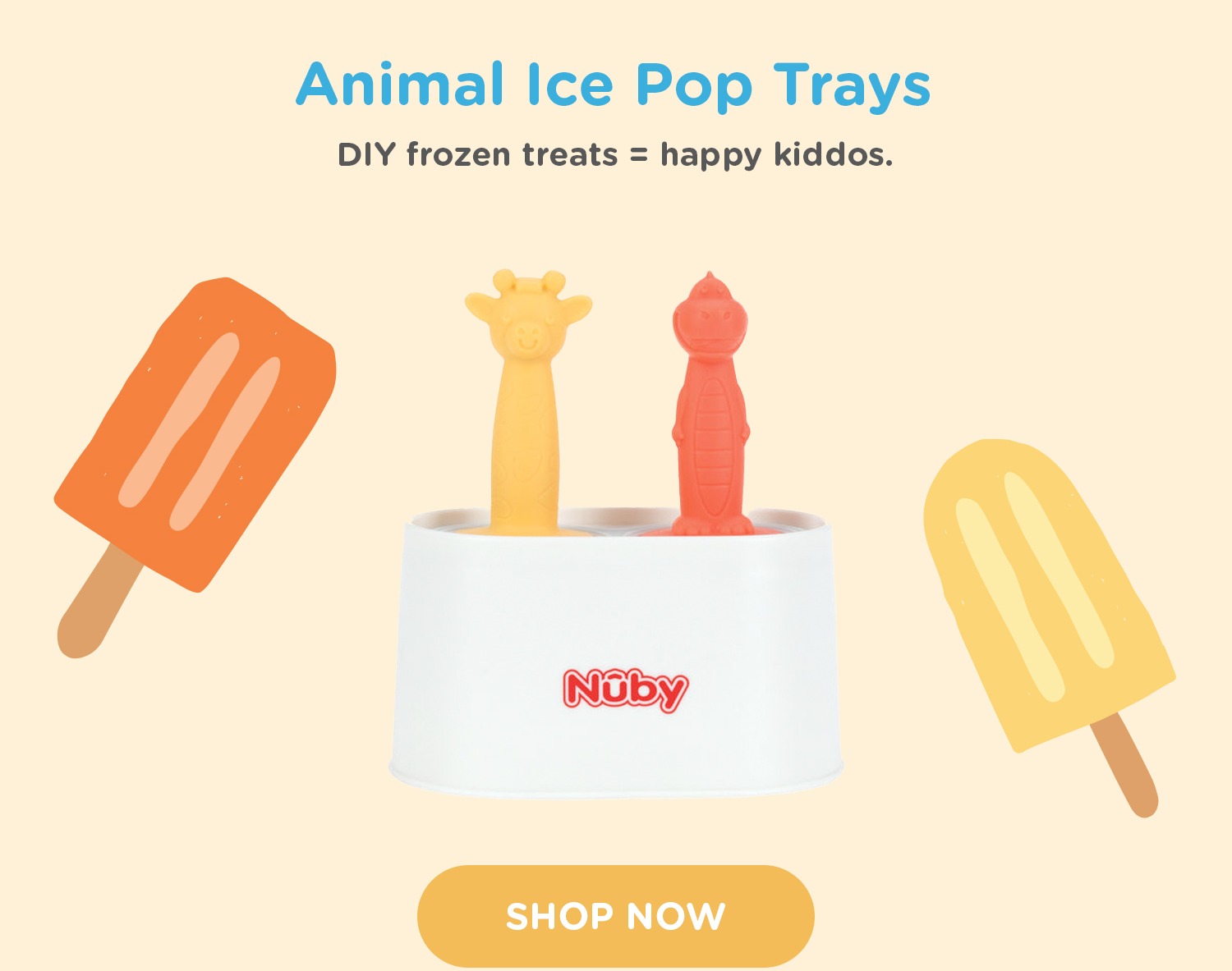 Animal Ice Pop Trays - DIY frozen treats = happy kiddos