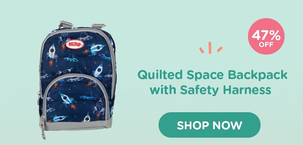 Shop the Quilted Space Backpack with Safety Harness at 47% off