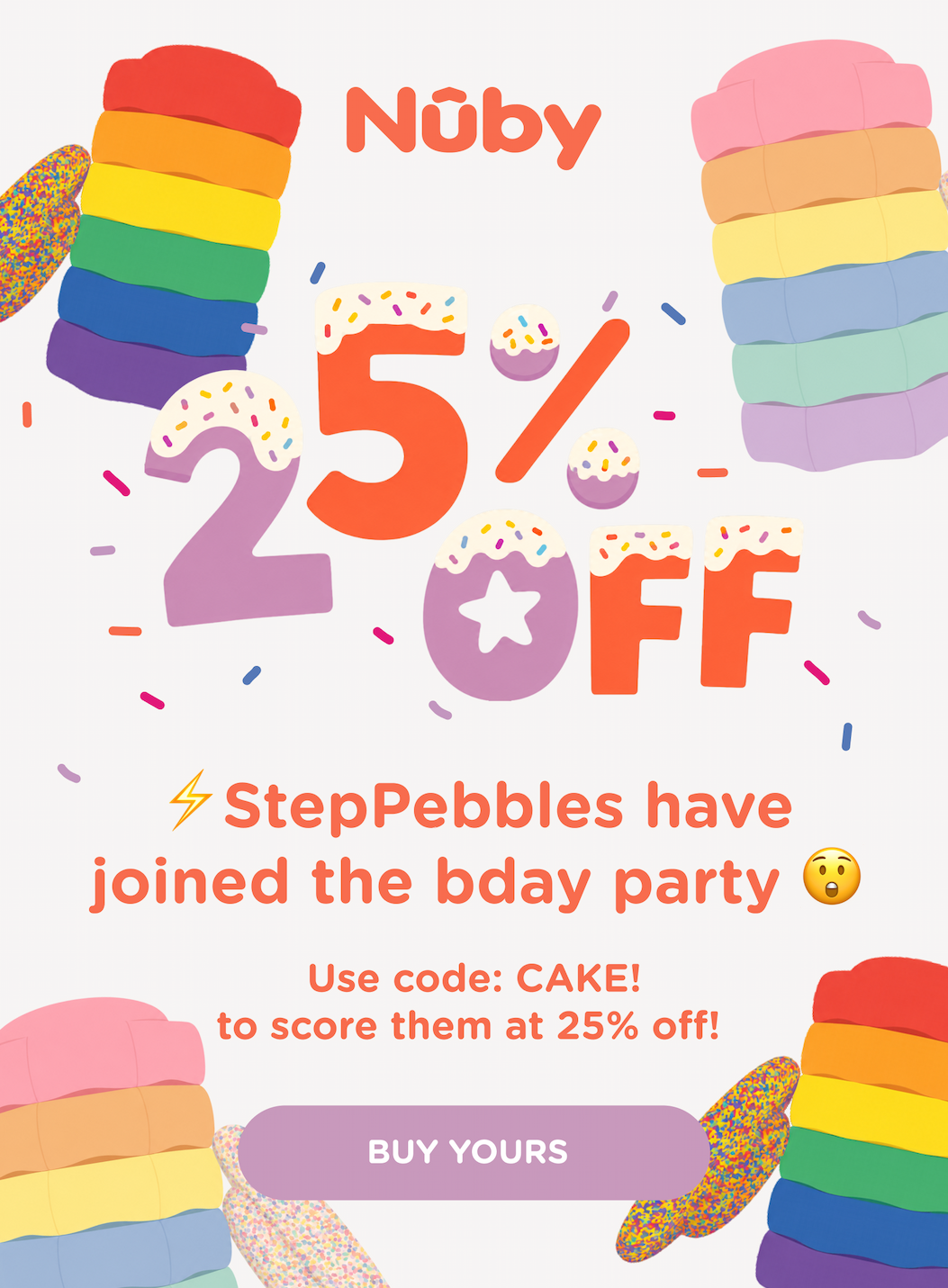 Use code CAKE! to get StepPebbles for 25% off! Shop now!