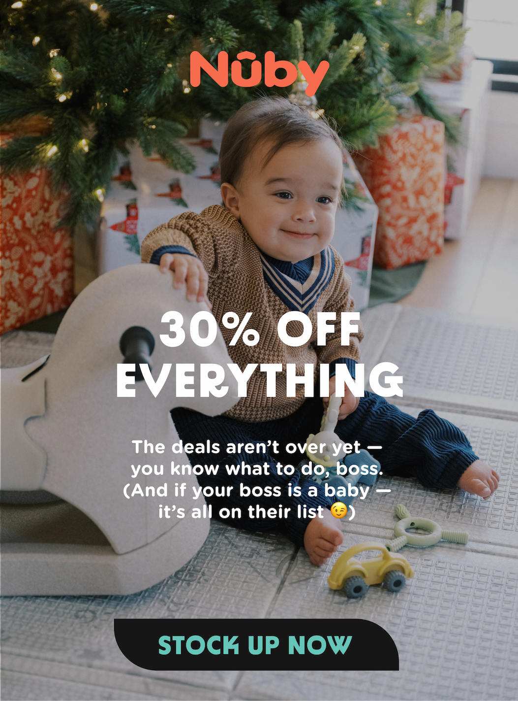 Your entire cart is ON SALE - yep, everything you've been dreaming about is 30% off! Plus, buy one teether, get one FREE