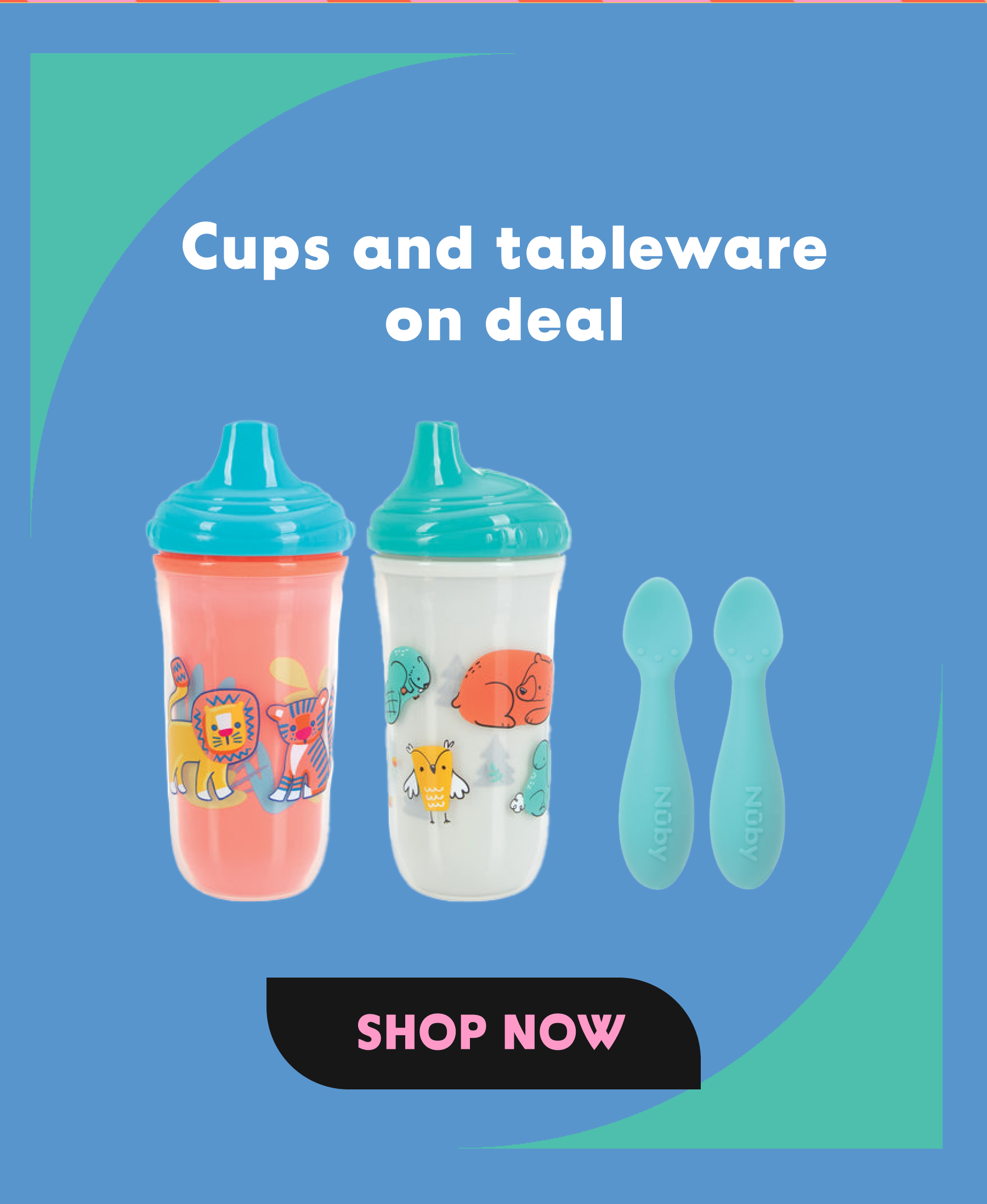 Cups and tableware on deal