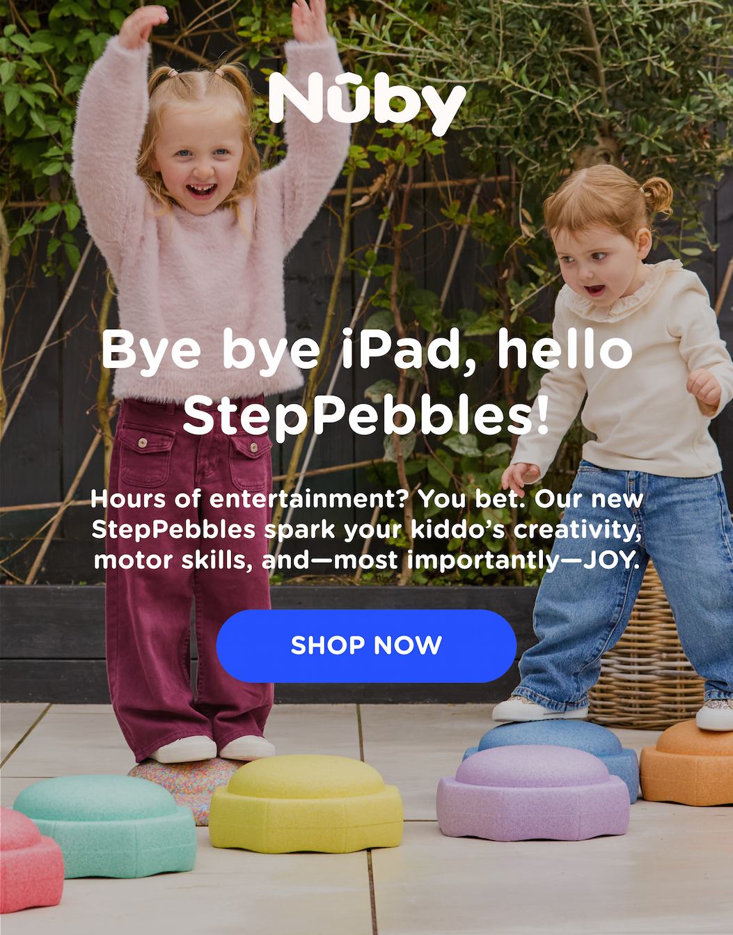 Bye bye iPad, hello StepPebbles! Hours of entertainment? You bet.