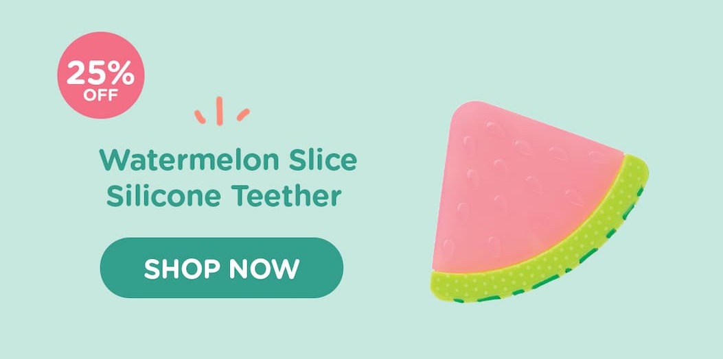 Shop the Watermelon Slice Silicone Teether at 25% off
