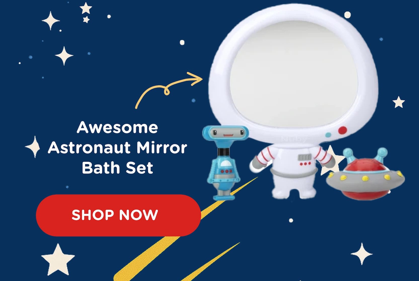 Awesome Astronaut Mirror Bath Set