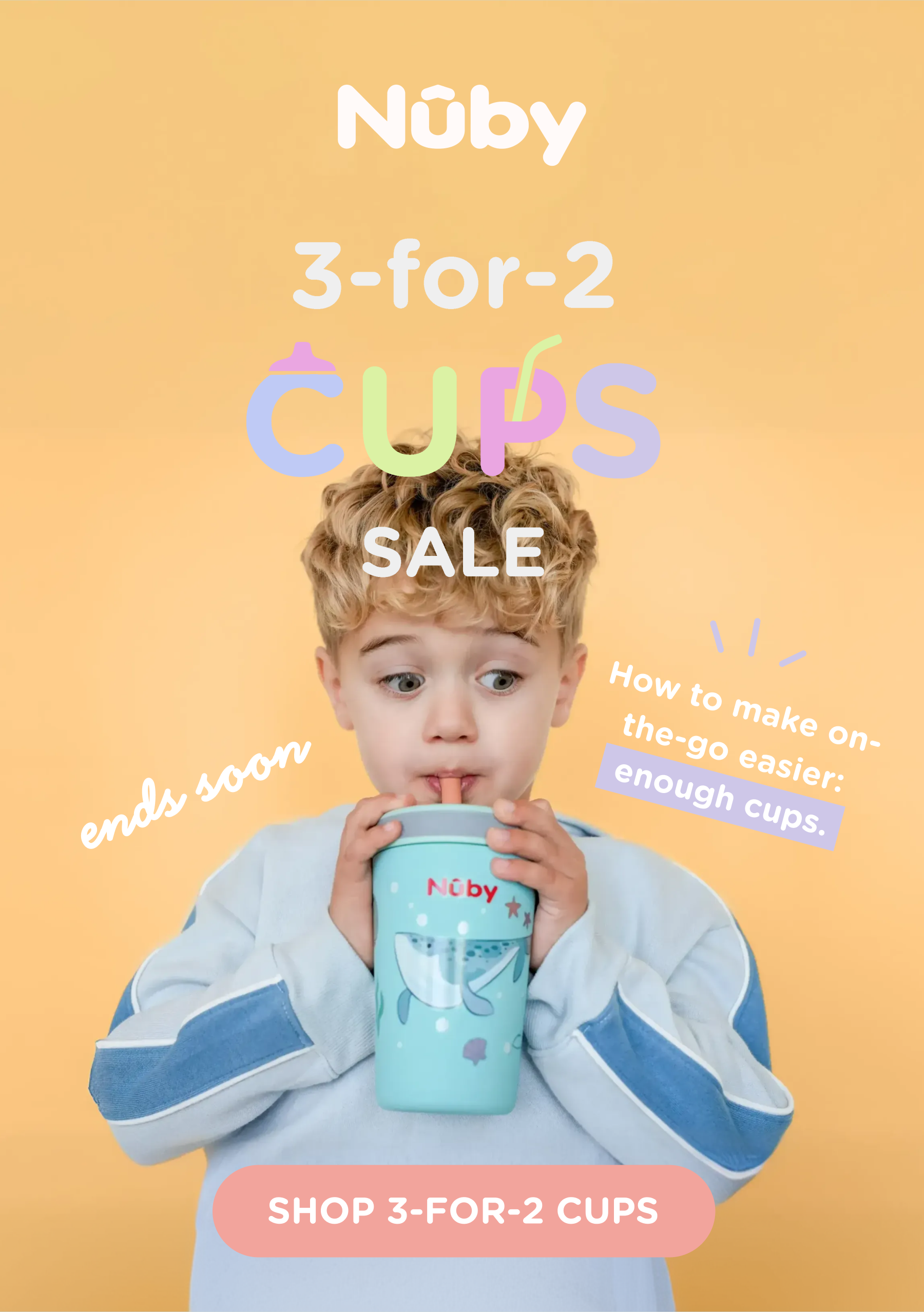 The 3-for-2 Cups Sale ends soon! Make on-the-go easier with enough cups. Shop the sale!