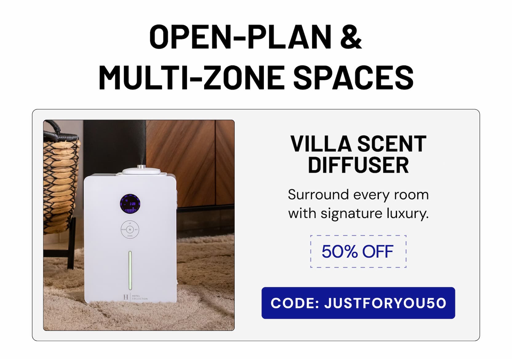 VILLA SCENT DIFFUSER | CODE: JUSTFORYOU50