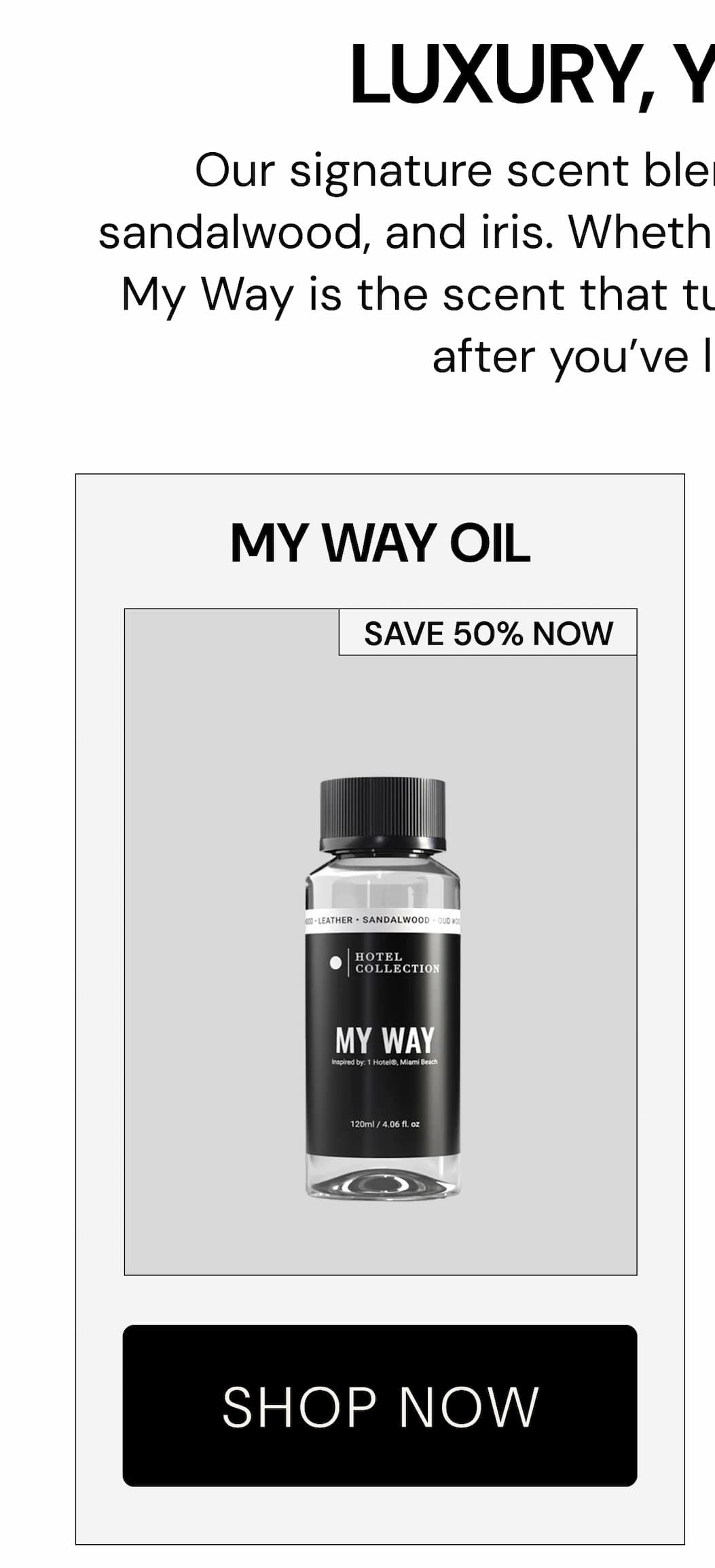 MY WAY OIL | SHOP NOW
