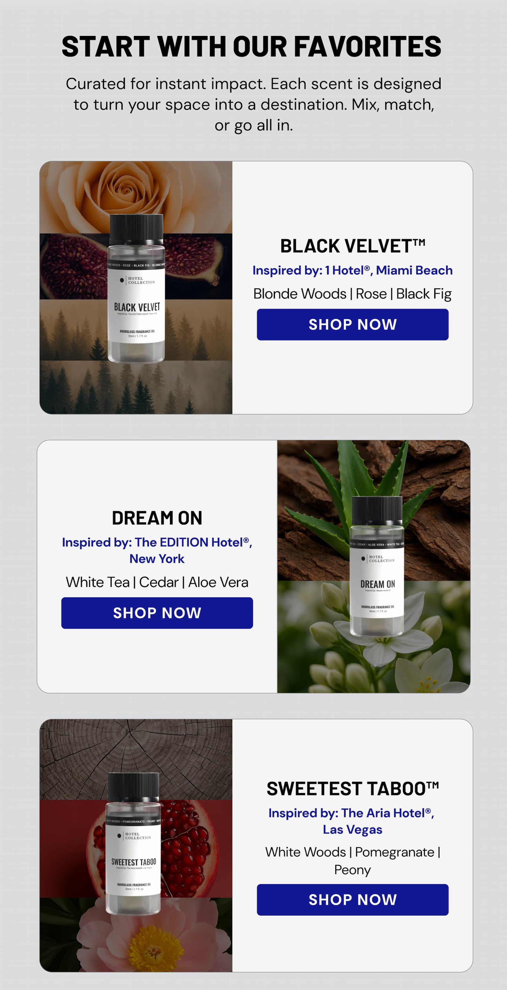 START WITH OUR FAVORITES