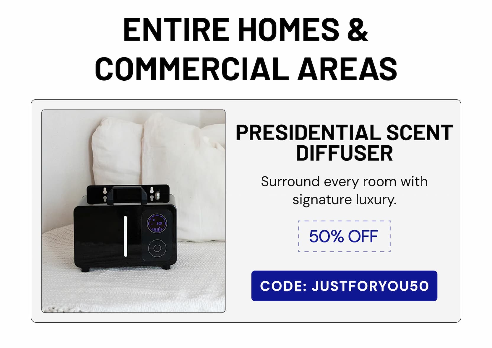 PRESIDENTIAL SCENT DIFFUSER | CODE: JUSTFORYOU50