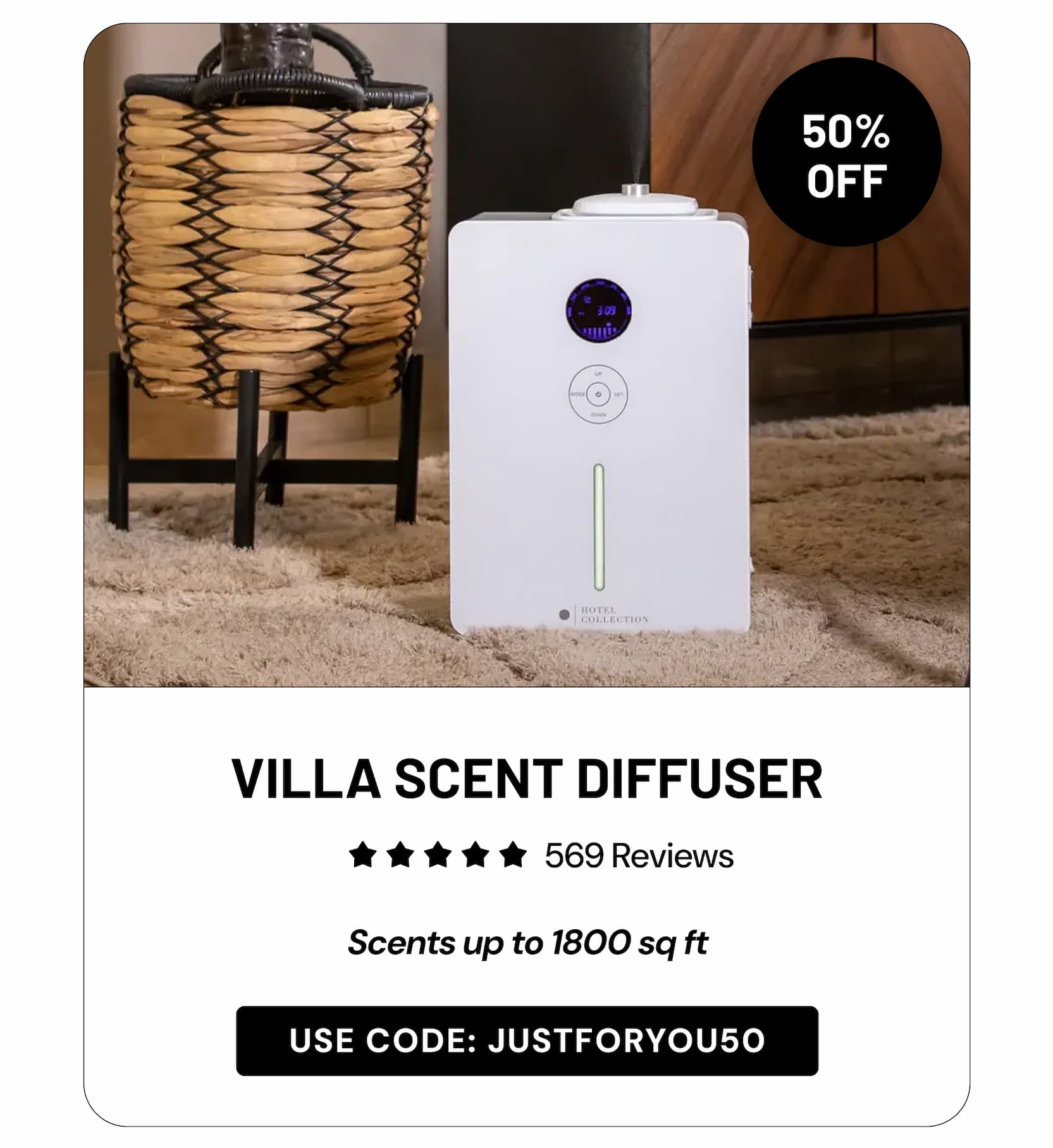 VILLA SCENT DIFFUSER | Now 50% Off | Was $1,199.94 | Scents up to 1800 sq ft. | SCENT MY HOME