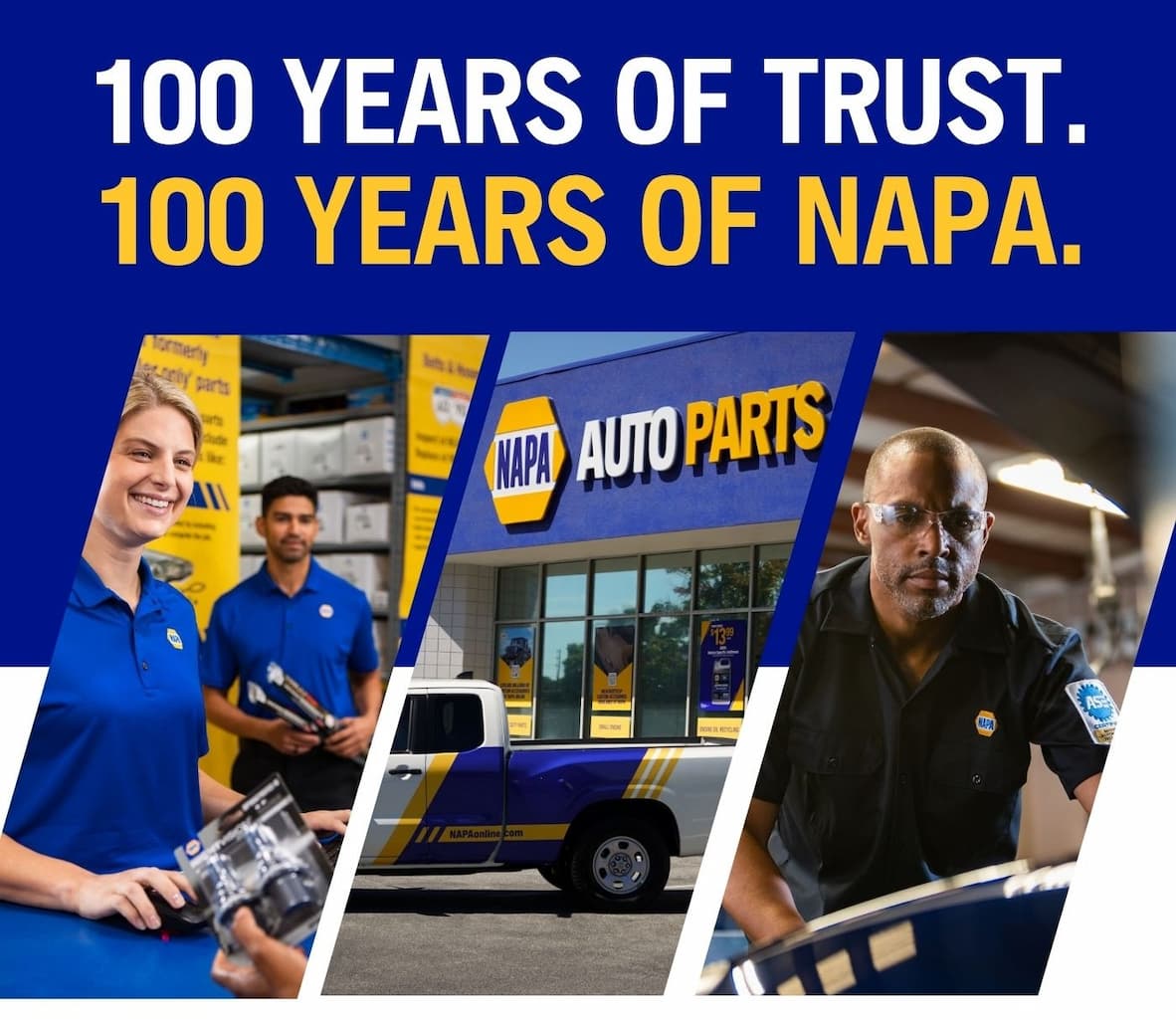 NAPA Employee with motor oil