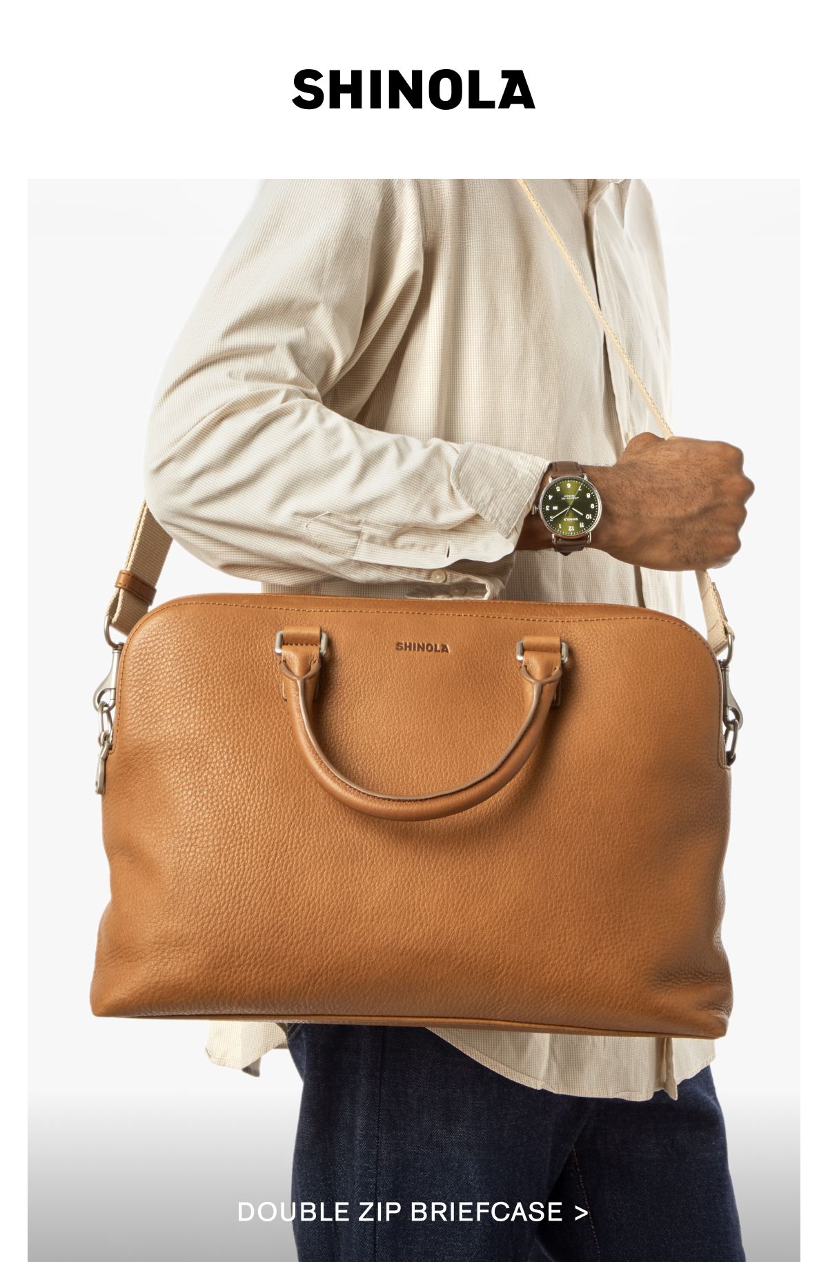 Double Zip Briefcase >