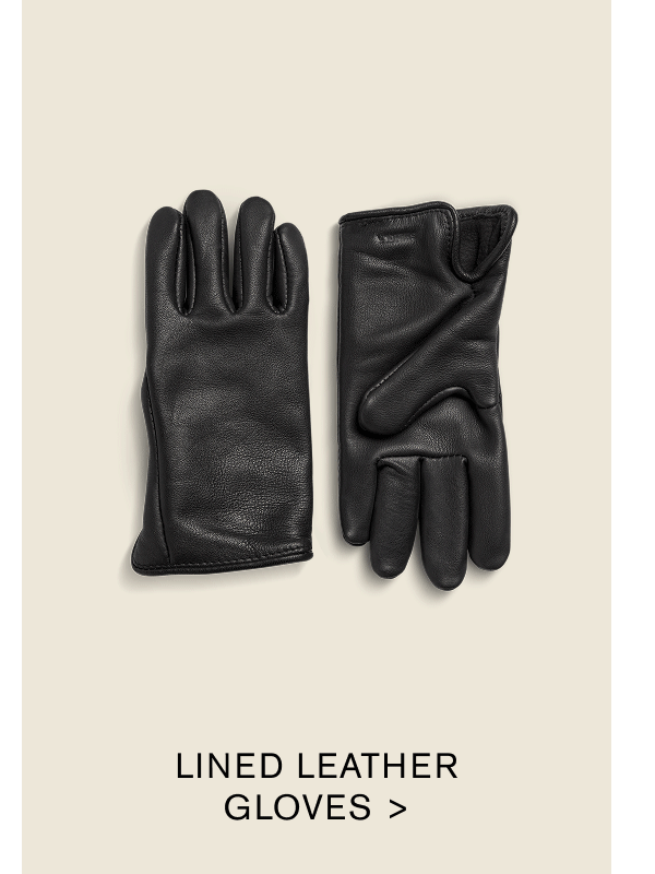 lined leather GLOVES >