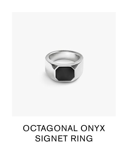 Octagonal Onyx Signet Ring