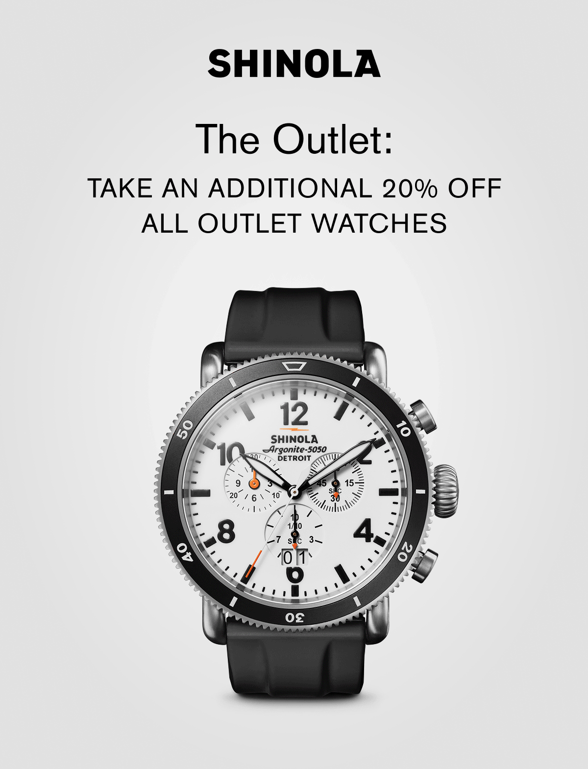 The Outlet: Take an additional 20% off ALL OUTLET WATCHES