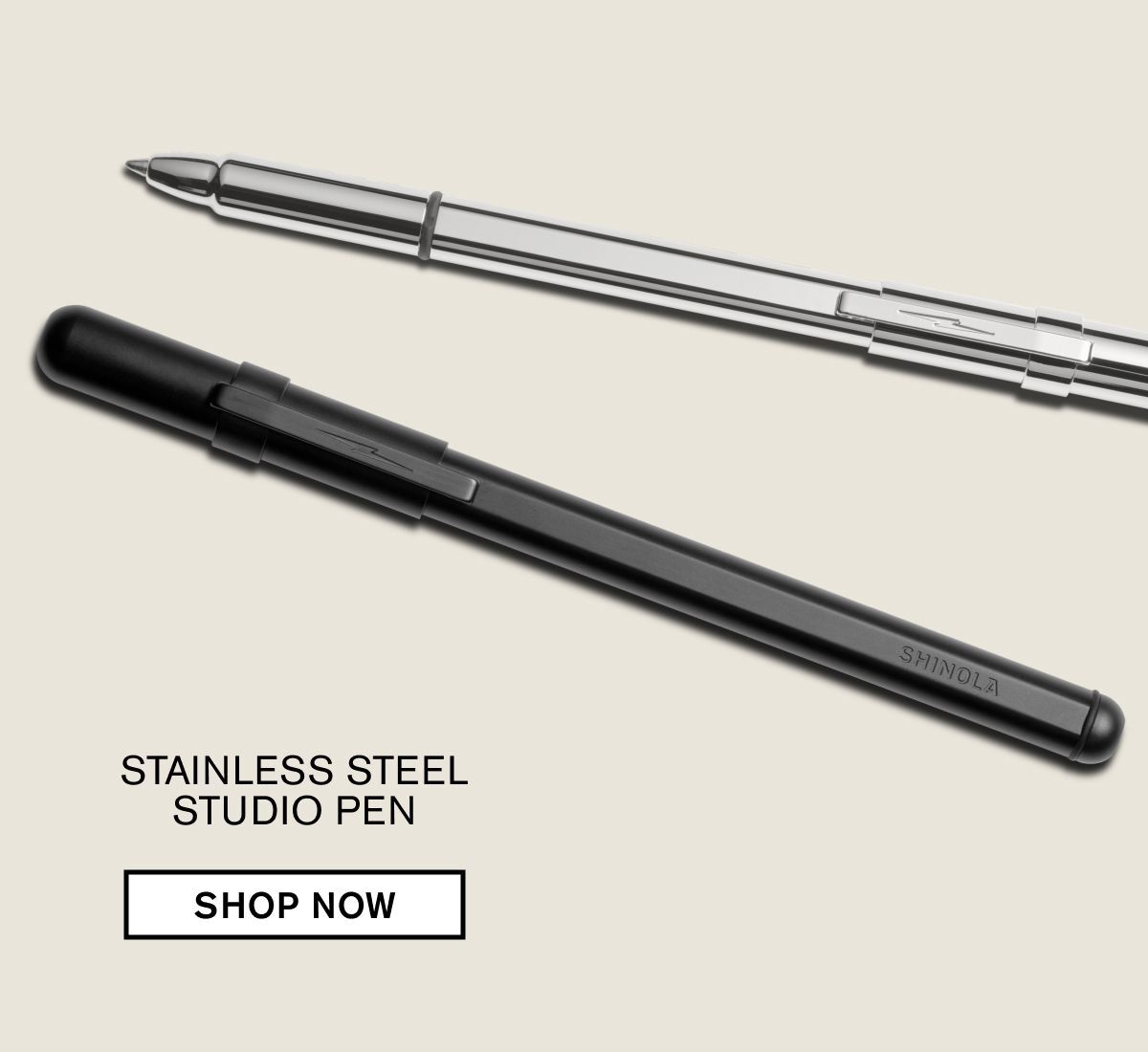 STAINLESS STEEL STUDIO PEN | SHOP NOW