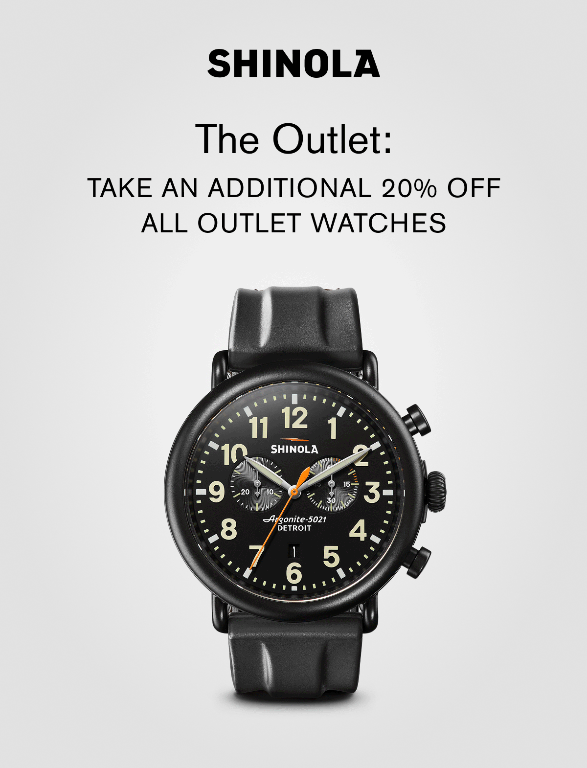 The Outlet: Take an additional 20% off ALL OUTLET WATCHES