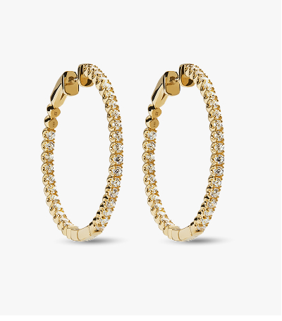 Diamon Hoop Earrings Diamon Hoop Earrings