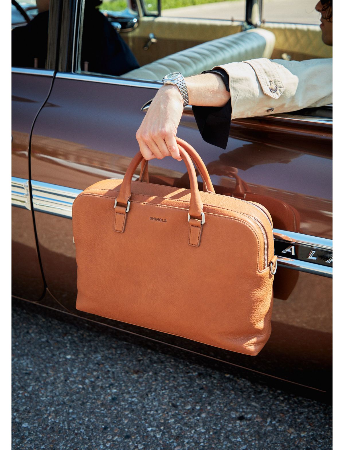 TAN BRIEFCASE
