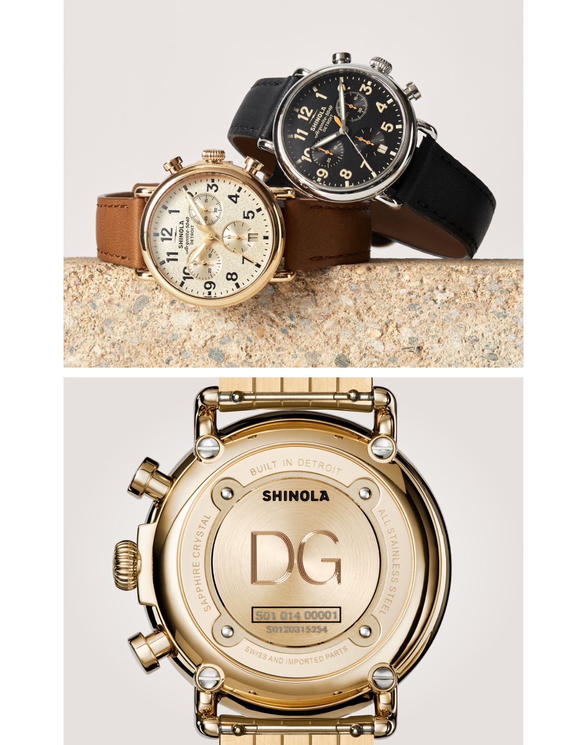 Runwell 3 Eye Chrono 37 mm Caseback