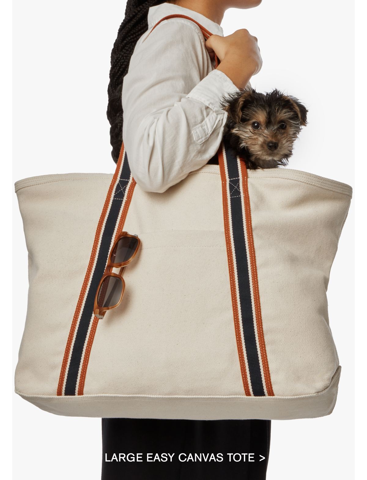 LARGE EASY CANVAS TOTE >
