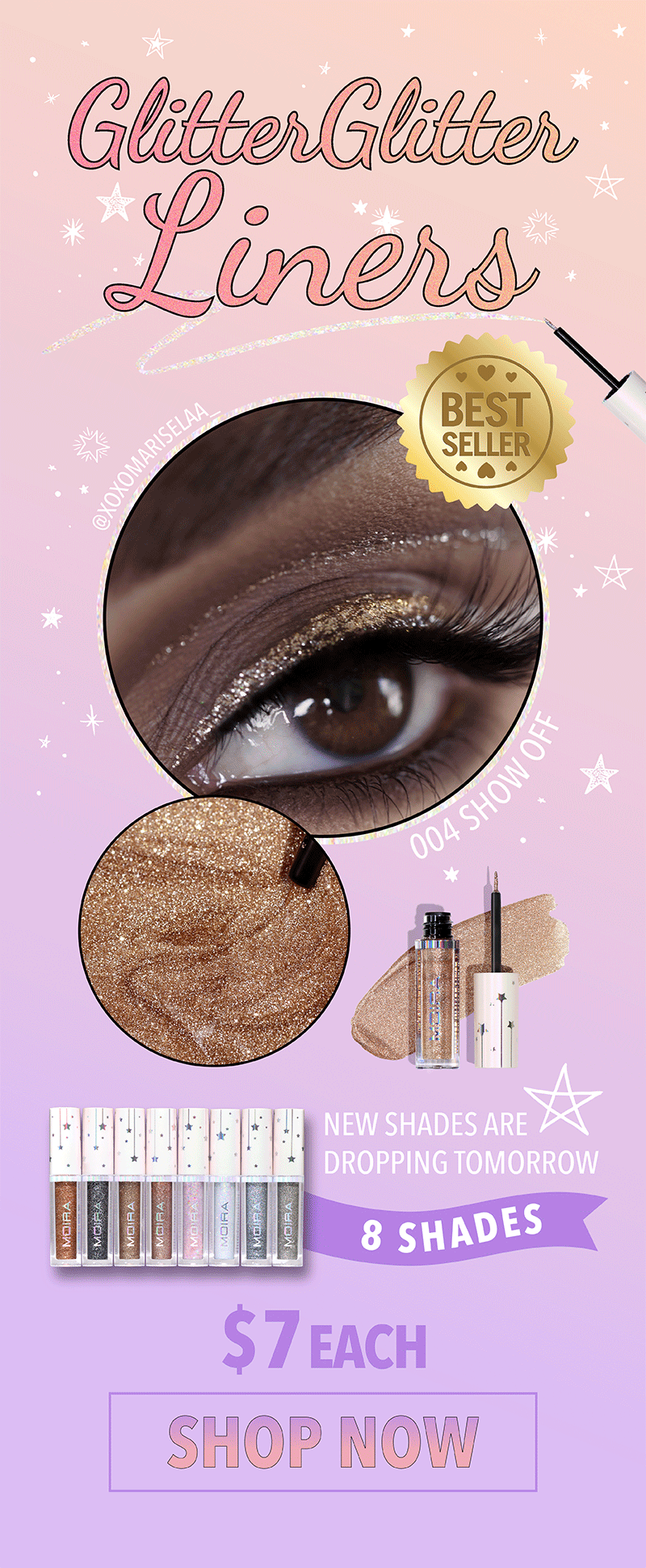 Add Sparkle with Glitter Glitter Liners Moira Beauty