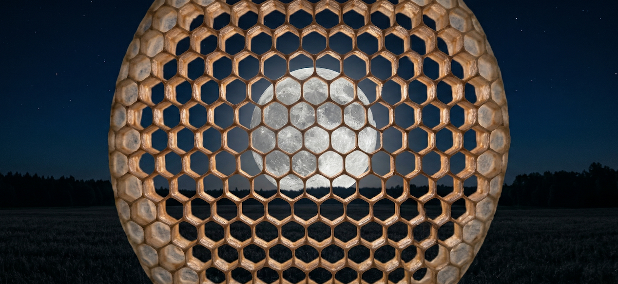 Honeybee at twilight on honeycomb, representing ancient sleep wisdom and circadian rhythm