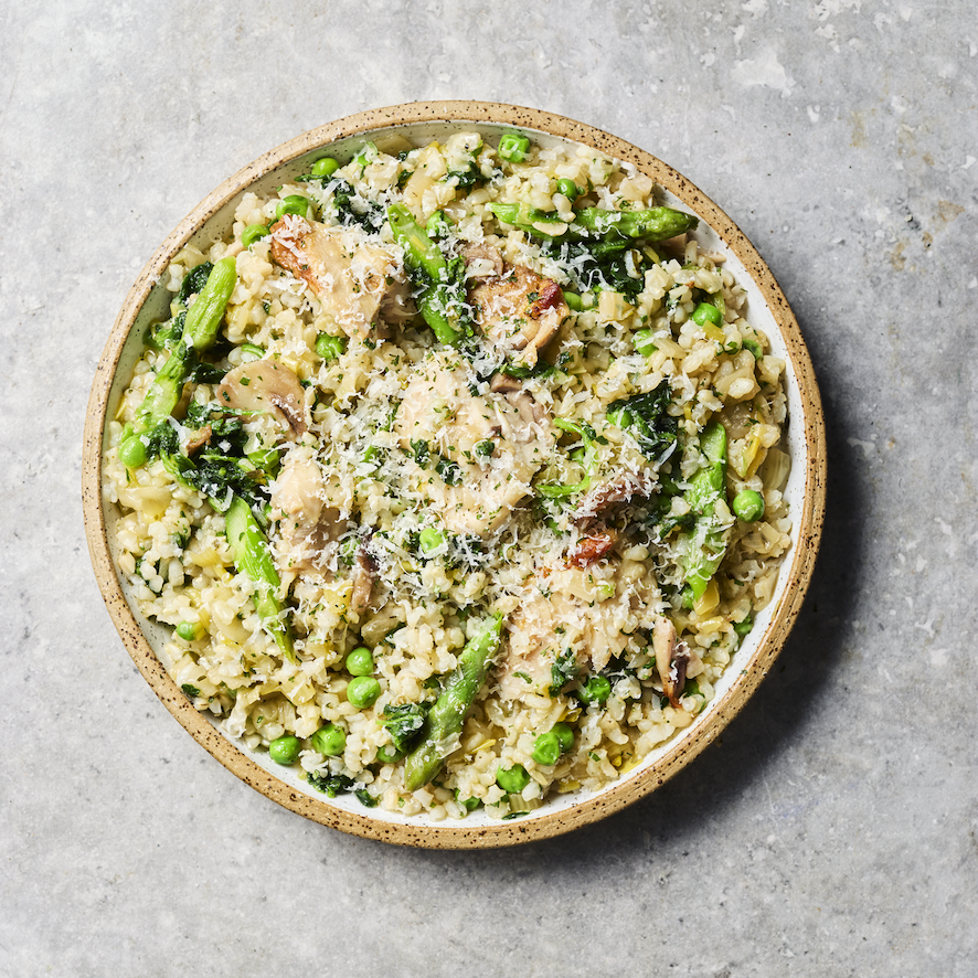 chicken-pea-asparagus-risotto