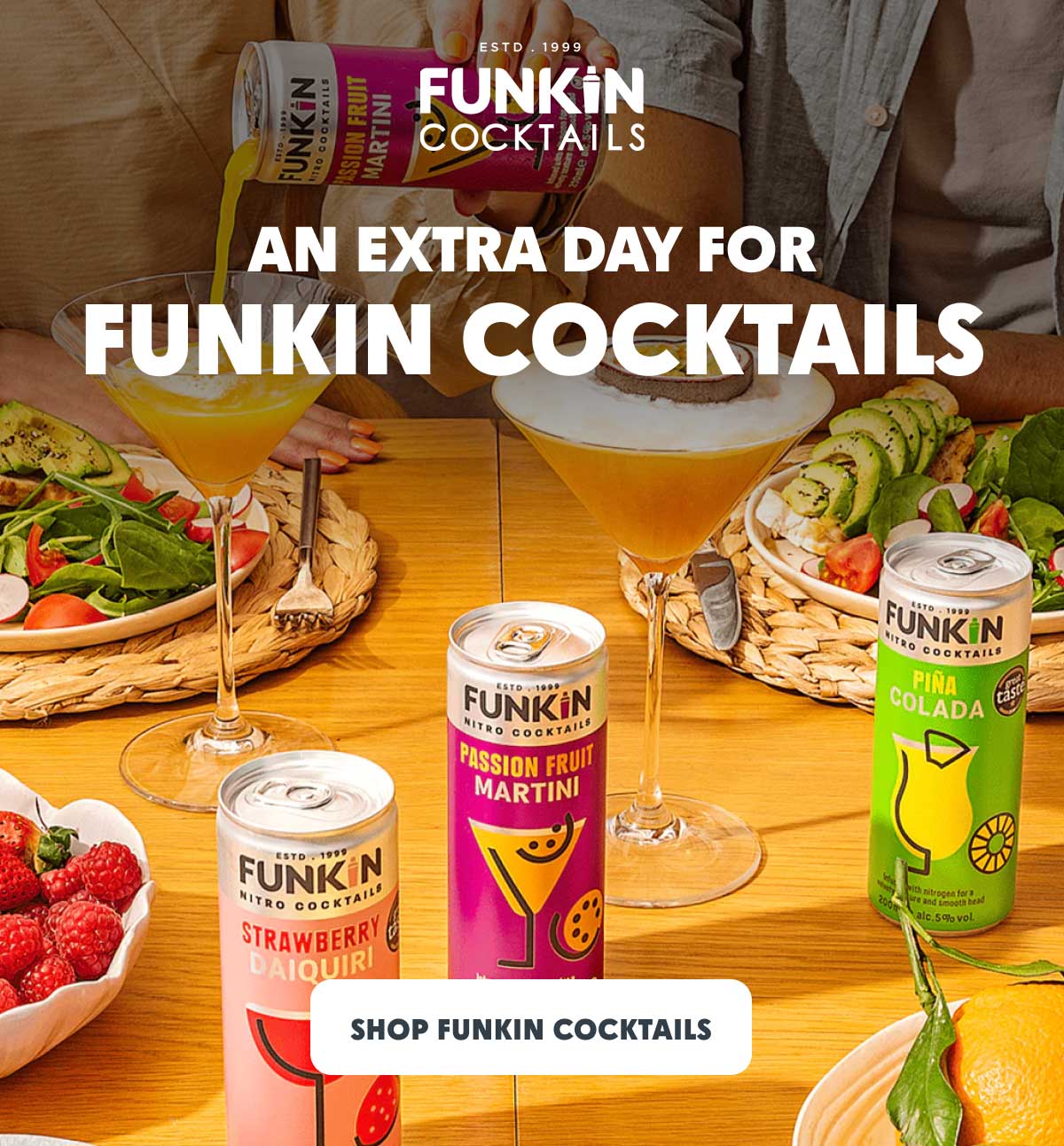 Leap for your favourite flavours! Funkin Cocktails