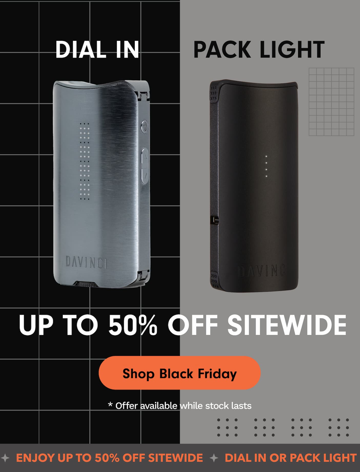 Dial in or Pack light: Up to 50% OFF Sitewide