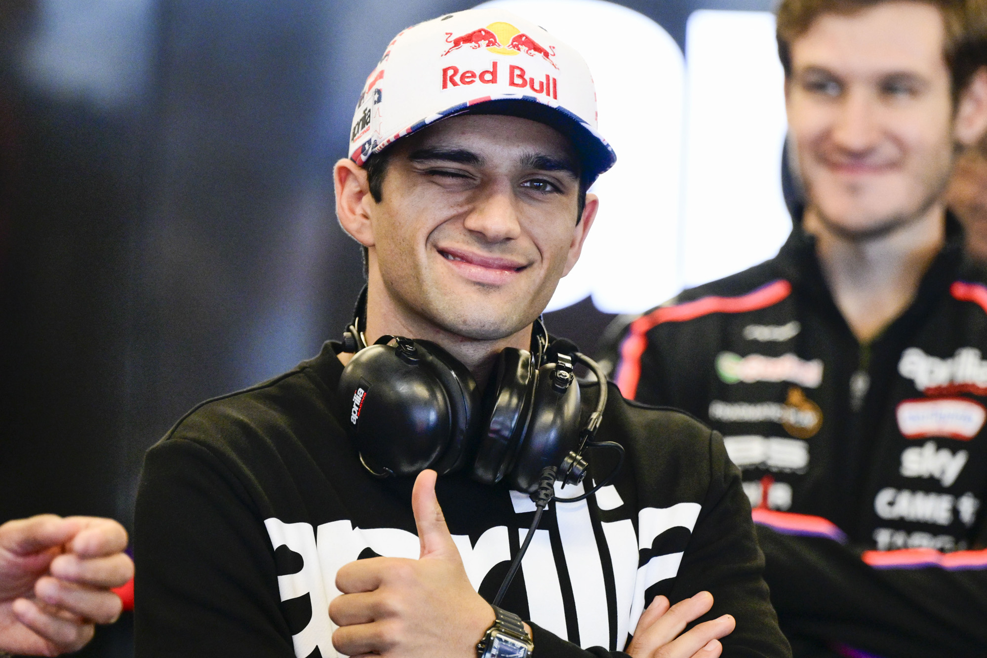 Jorge Martin, Aprilia Racing Team in the garage during the Americas GP at COTA, 2025