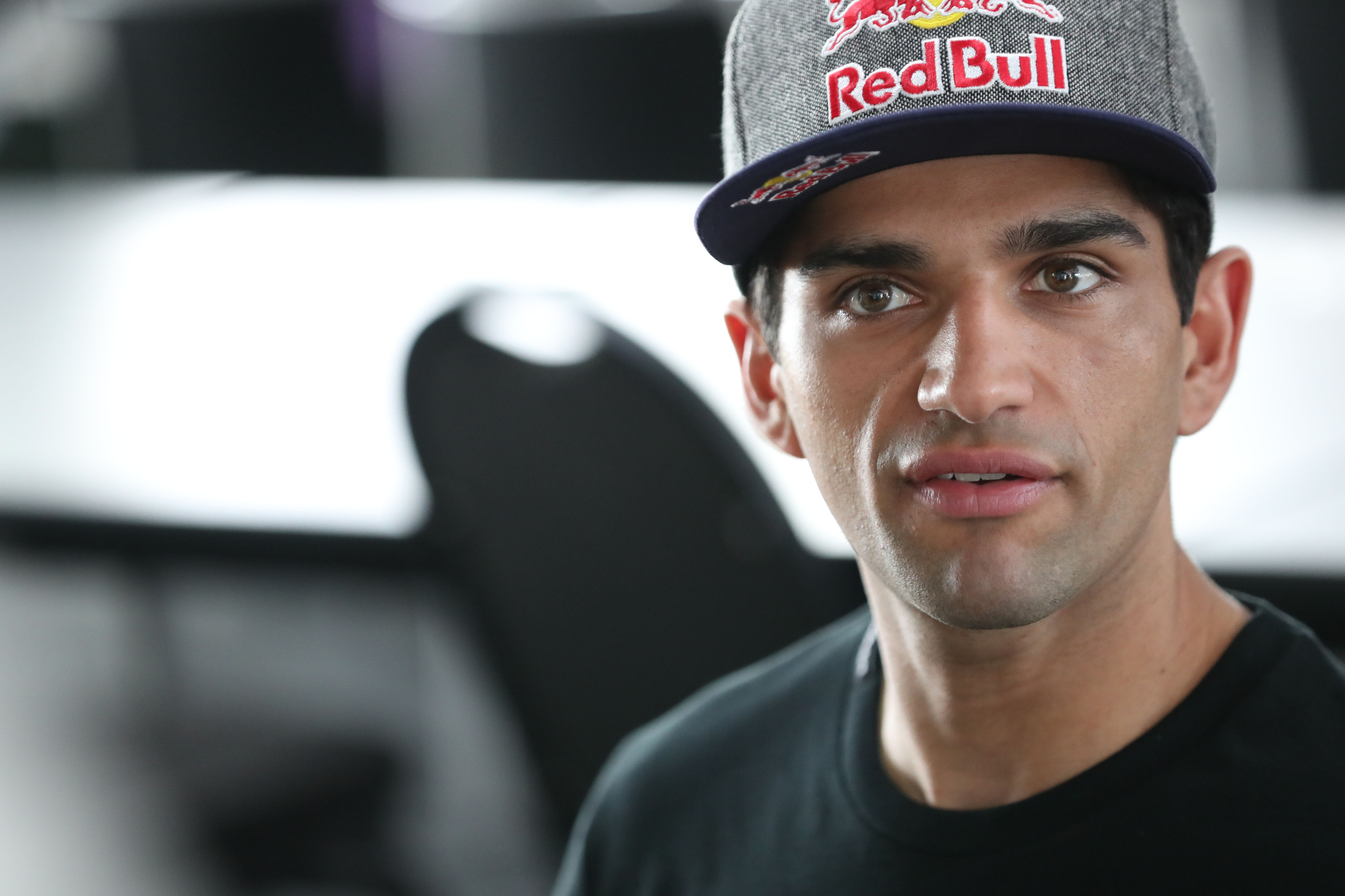 Jorge Martin, Aprilia Racing, in the garage during Sepang Official Testing in early February 2025