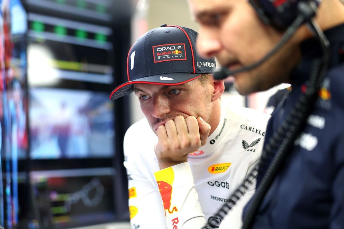 Max Verstappen at computer