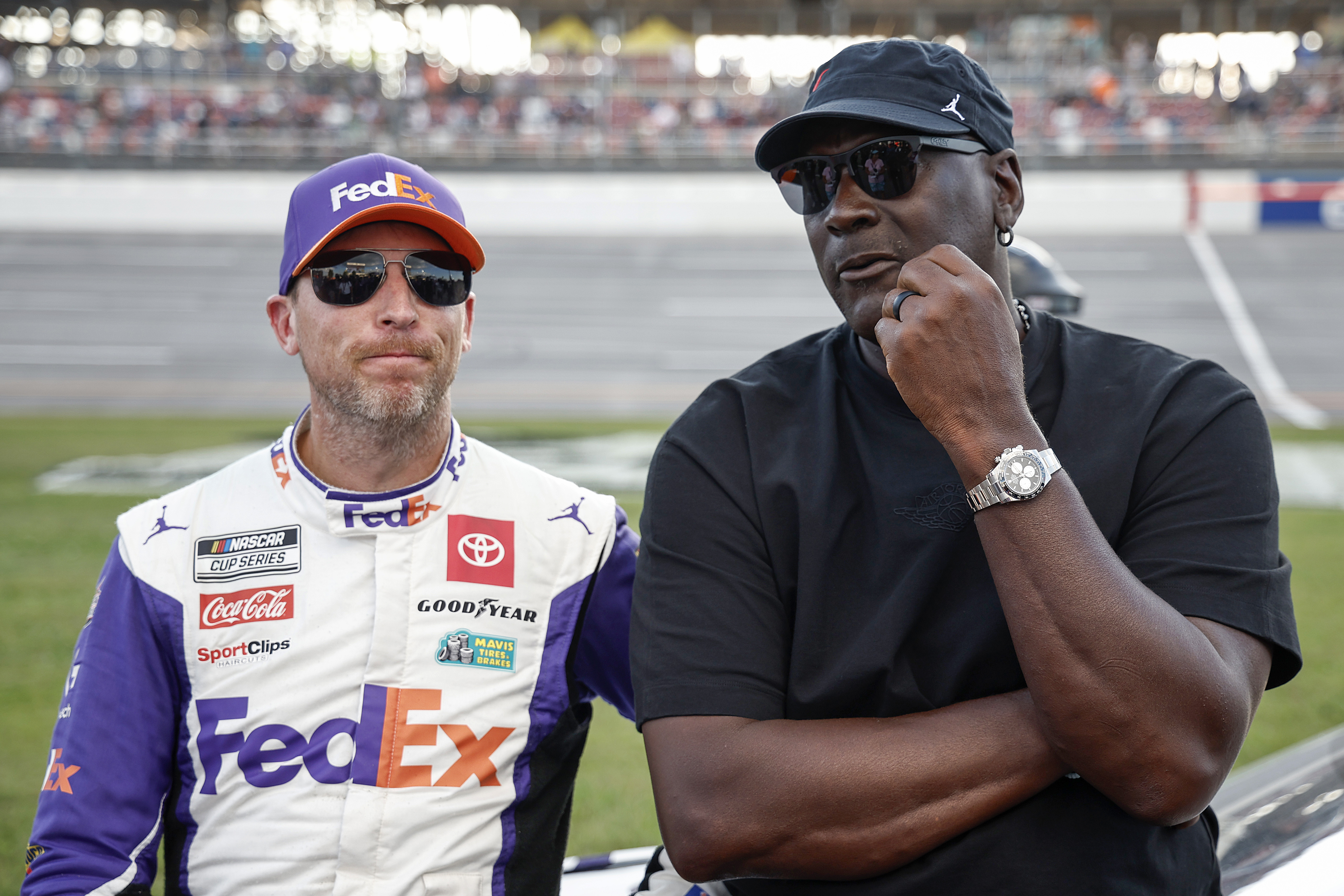 Denny Hamlin, Michael Jordan at Talladega, 2024