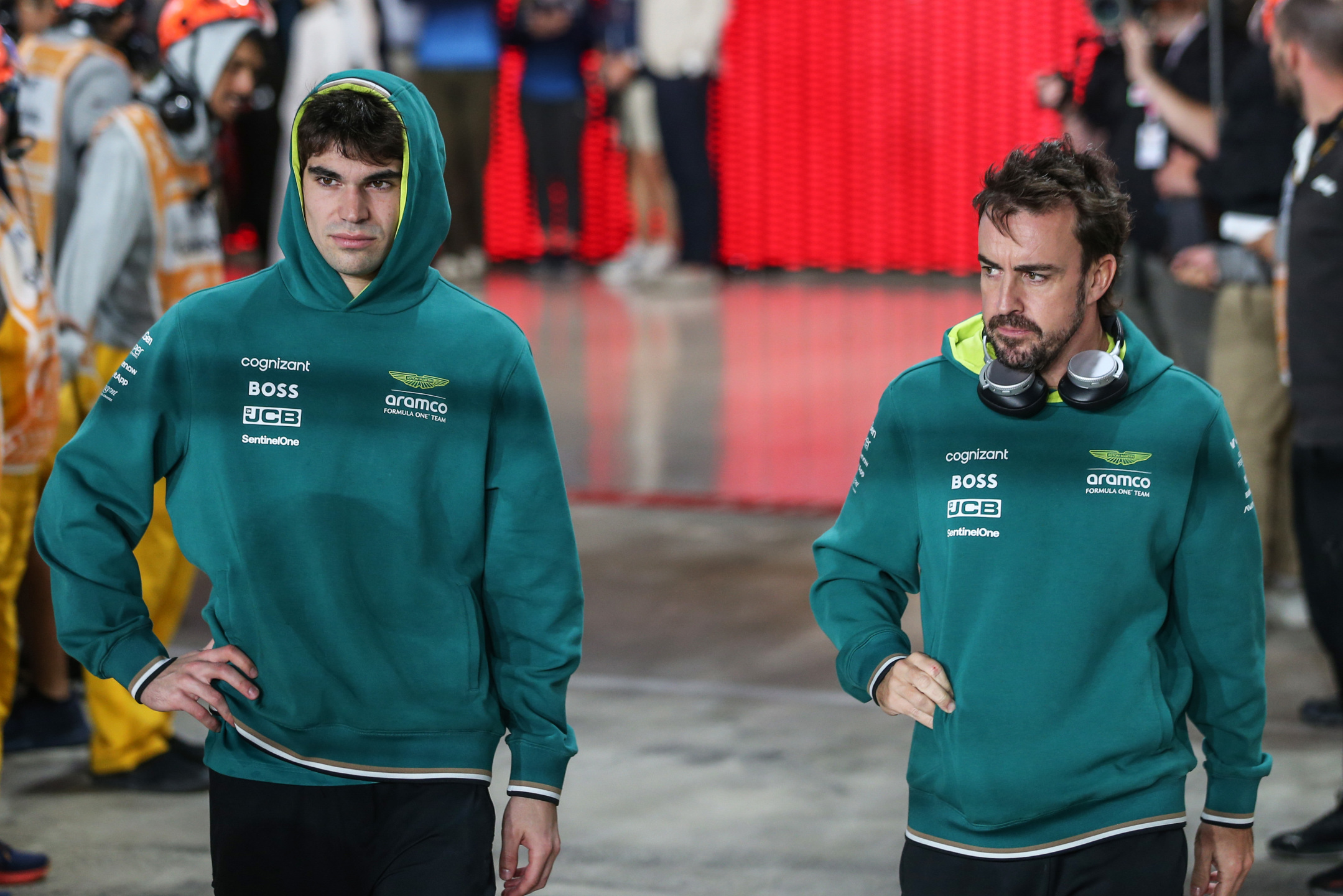 Lance Stroll and Fernando Alonso, Aston Martin F1, at Qatar, 2024 