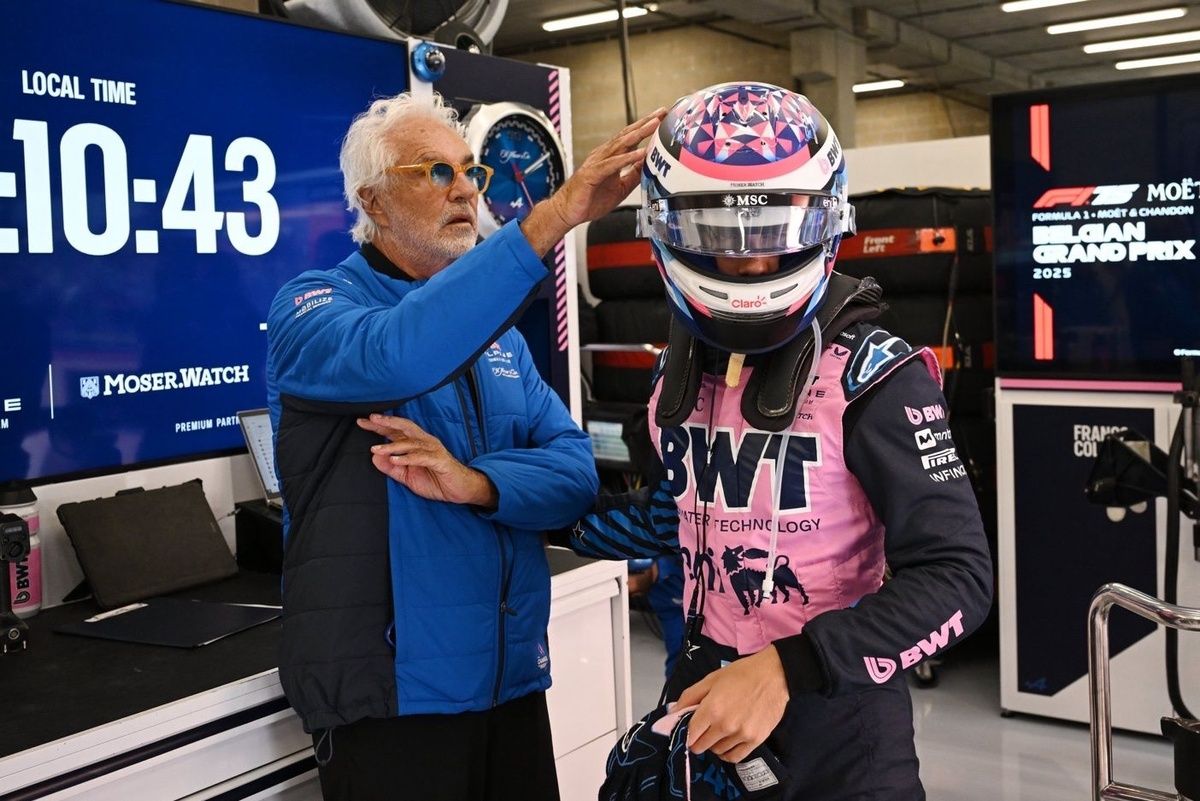 Flavio Briatore and Franco Colapinto